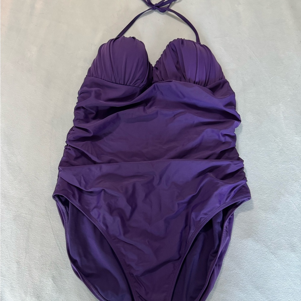 Purple Women’s Underwire One Piece Swimsuit